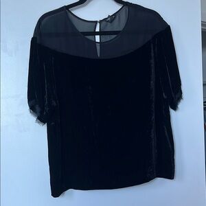 Club Monaco Black Velvet Top